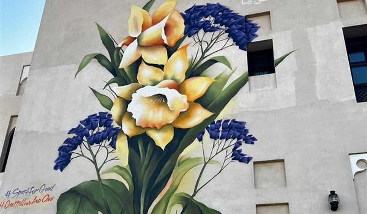 13 metre high mural